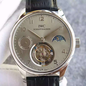 IWC Portugiesische Power Sun Moon Star Serie echte Schwungrad mechanische Herrenuhr