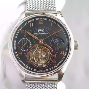 IWC Portugiesische Power Sun Moon Star Serie echte Schwungrad mechanische Herrenuhr