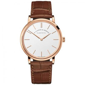 MKS Langsachsen ultradünne Serie 201.033 Herren automatische mechanische Uhr rose gold weiße Platte