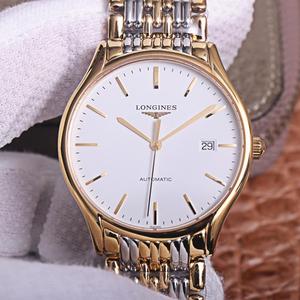 Longines prächtige Serie L4.921.4 dauerte zehn Monate des Einfallsreichtums, ultradünne Stahlband Herren mechanische Uhr mit Goldgold Oberfläche