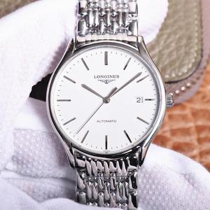 Longines prächtige Serie L4.921.4 dauerte zehn Monate von Einfallsreichtum, ultradünne Stahlgürtel Herren mechanische Uhr weißes Gesicht