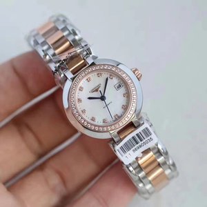 Longines Heart Moon Serie Damen mechanische Uhr römische Ziffern glatte Oberfläche