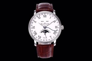 OM Neues Produkt Blancpain villeret classic series 6639 Mondphasen-Display Selbst gefertigtes 6639-Uhrwerk mit voll ausgestatteter Herrenuhr.