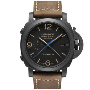 XF Panerai pam580 verbesserte Version 44mm original Präzisionskeramik, P.9100 multifunktionale automatische mechanische Bewegung durch den Boden