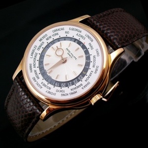 Patek Philippe Complication Chronograph Serie 5130R-018 Herrenuhr Weltzeit 18K Rose Gold Automatische mechanische Transparente Herrenuhr