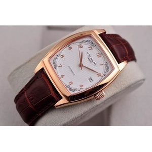 Patek Philippe automatische mechanische Uhr drei Hände durch die unteren 18K Roségold arabischen Ziffern eta Schweizer Uhr Herrenuhr