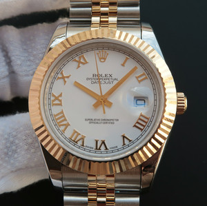 Rolex Datejust II Serie 126333 goldbedeckte Version, reines 18 k goldbedeckt, goldbedeckte Dicke 15 Mikrometer, Riemengoldgewicht 1,85 Gramm, Ringgoldgewicht