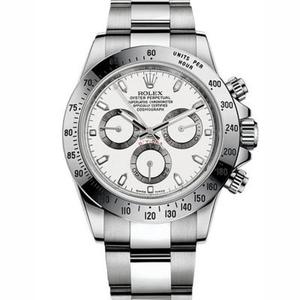 Rolex Daytona 116520 Herrenuhr mit weißem Zifferblatt, hergestellt von n factory.