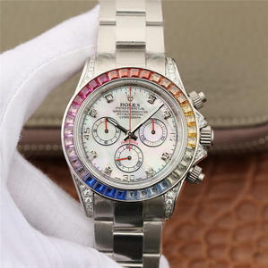 Rolex Daytona-116598RBOW Serie kosmischechronograph Funktion Herren mechanische Uhr Regenbogen Kreis Perlmutt Gesicht