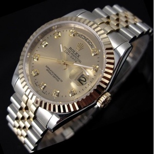 Rolex Rolex Collection Edition Automatische mechanische Herrenuhr Schweizer ETA Tasche 18K Gold Gold Gesicht Diamant Skala Einzelkalender Herrenuhr