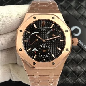 TWA produzierte, schließlich hier, doppelte Zeit AP Royal Oak 26120ST. OO Edelstahlarmband