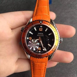 V6 Fabrik Omega Ocean Universe Serie Damen mechanische Uhr Orange Ring