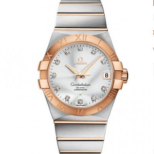 VS Factory Omega Constellation Serie 123.20.38.21.52.001 Diamant Rose Gold Doppeladler 8500 Uhrwerk Automatische mechanische 38