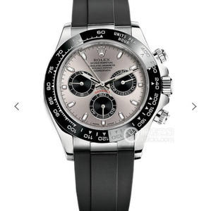 AR factory Rolex Daytona series hombres La versión más alta del cronógrafo mecánico modelo de esfera gris 904L.