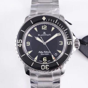 ZF Factory Blancpain Cincuenta Hunts Series Hombres Banda de Acero Mecánico Reloj de Hombre Super Luminoso