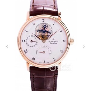 JB fábrica Blancpain versión actualizada de la serie clásica 6025-1542-55 verdadero tourbillon reloj de hombre, actualización 1: el movimiento es más engalanado con lavado, hay