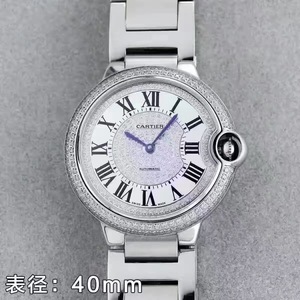 2017 nuevo Cartier azul globo serie cara diamante mecánico reloj de los hombres 40MM versión de acero inoxidable