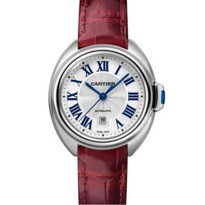 La más alta calidad Cartier serie clave WSCL0016 señoras reloj mecánico importado movimiento