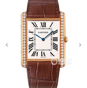 K11 fábrica Cartier TANK serie de tanques de cuarzo reloj de mujer 18k oro rosa uno a uno réplica reloj