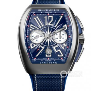 ABF Franck Muller V45 Blue Yacht 7750 Movimiento 44x54 mm Reloj hombre Banda de goma Movimiento Mecánico Automático