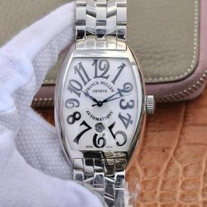 ABF Franck Muller Casablanca serie 8880 Reloj de pulsera, correa de acero reloj mecánico automático cara blanca.