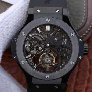 Hublot Hublot Big Bang Hollow Tourbillon lleno de diamantes caja de goma correa reloj mecánico automático para hombre