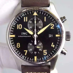 IWC piloto Spitfire caza, 7750 mecánico de movimiento mecánico mecánico reloj masculino