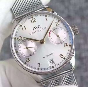 IWC Portugués 7a edición limitada Portuguesa 7a cadena V4 correa de acero, original Cal.51011 reloj de movimiento automático para hombre