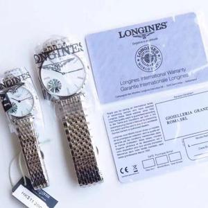 JF nuevo Longines Guirnalda Serie Pareja Reloj 36mmL420 Movimiento de cuarzo reloj de hombre 24mmL420 Movimiento de cuarzo reloj de mujer