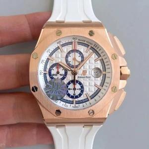 JF nuevo producto 2017 último Audemars Piguet ap26400SO cáscara de oro rosa AP Royal Oak Offshore Chronograph 44mm diámetro