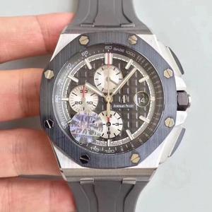 JF producido 2017 último Audemars Piguet ap26400SO carcasa cerámica completa 44 mm de diámetro botón de cerámica de la cerámica del anillo de cerámica