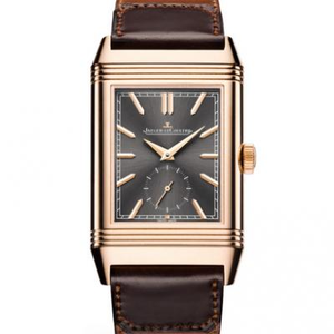 2020 Primer lanzamiento MG reloj de fábrica Jaeger LeCoultre 396245 Flip Series reloj de doble cara doble zona horaria dual hombres reloj de oro rosa