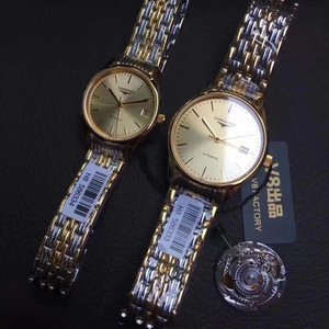 Fábrica V8 Longines Luya serie L4.860.4 automáticas parejas mecánicas reloj de par oro (precio unitario)