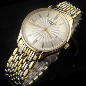 Reloj suizo Longines Magnificent Series 18K correa de acero de oro automático mecánico blanco cara diamante escala de diamantes reloj suizo movimiento original suizo