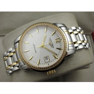 Longines Longines Soimia Series reloj de hombre diamante 18K oro mecánico automático transparente blanco fideos Ding escala hombres reloj suizo movimiento original