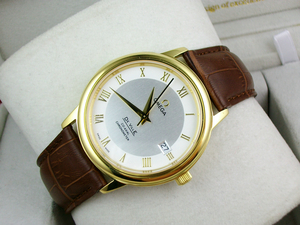 Suizo OMEGA OMEGA Diefei 18K cara blanca cara romana escala romana reloj mecánico automático para hombre