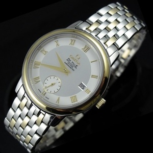 Reloj suizo famoso Omega OMEGA coaxial mariposa volando serie 18K oro independiente de segunda mano reloj mecánico automático de los hombres Hong Kong montado movimiento original suizo