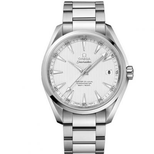 Omega Seamaster 150M serie 231.10.42.21.02.003, reloj mecánico para hombre con esfera blanca / esfera blanca con aguja azul.