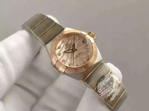 [Reloj de mujer explosivo] Omega Constellation Series PLUMA Light Feather Watch Totalmente automático mecánico damas, pulsera de acero inoxidable de primera clase de calidad