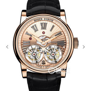 [JB fábrica verdadera tourbillon doble] Roger Dubuis HOMMAGE (serie tributo) RDDBHO0563 doble tourbillon top reloj nació, equipado con