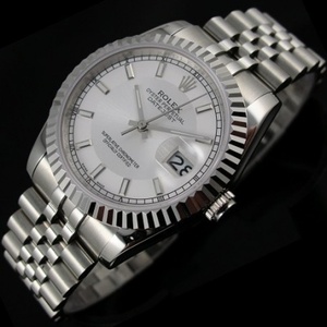 Suizo Rolex ROLEX correa de acero automático mecánico de un solo calendario reloj de hombre Oyster Perpetual 2836 movimiento.