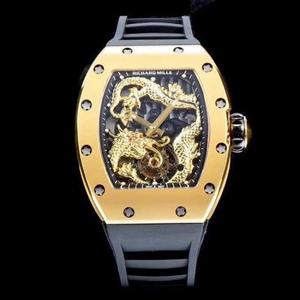 ¡La fábrica de TW RICHARD MILLE gestiona el reloj de tourbillon RM057 Jackie Chan Panlong! Utilice con audacia nuevos materiales de rendimiento