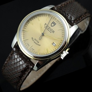 Suizo Tudor TUDOR Junyu Serie Automático Calendario Mecánico Cuero Cinturón Casual Hombres Reloj Bar Escala Ding