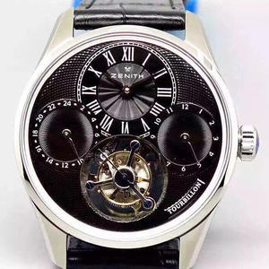 Fábrica TF Zenith (serie de volante sinuoso verdadero) maquinaria de tourbillon real de bobinado manual