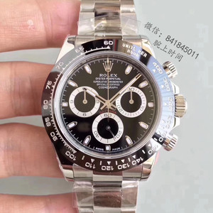 AR tehdas replica Rolex Daytona musta klassinen miesten mekaaninen katsella ar tuotettu raaka-aineita