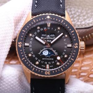 TW Blancpain Fifty Hunts Series 5054 Valkoinen Teräs Sininen Kasvo Automaattinen Mekaaninen Miesten Kello