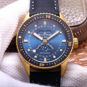 TW Blancpain Fifty Hunts Series 5054 Valkoinen Teräs Valkoinen Levy Kuufaasinen Mekaaninen Miesten Kello