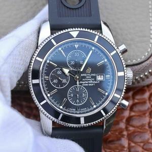 OM Breitling Super Ocean -sarjan chronograph miesten mekaaninen katsella kuminauha harmaa pinta