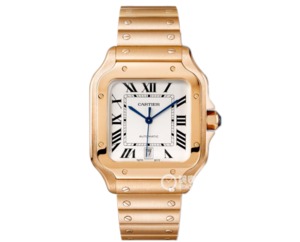 BV Cartier New Santos (Naisten Medium) asia: 316 materiaali dial 18K gold watch