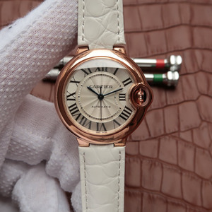 Cartier w6920097 sininen ilmapallo mekaaninen naistenkello (33MM).